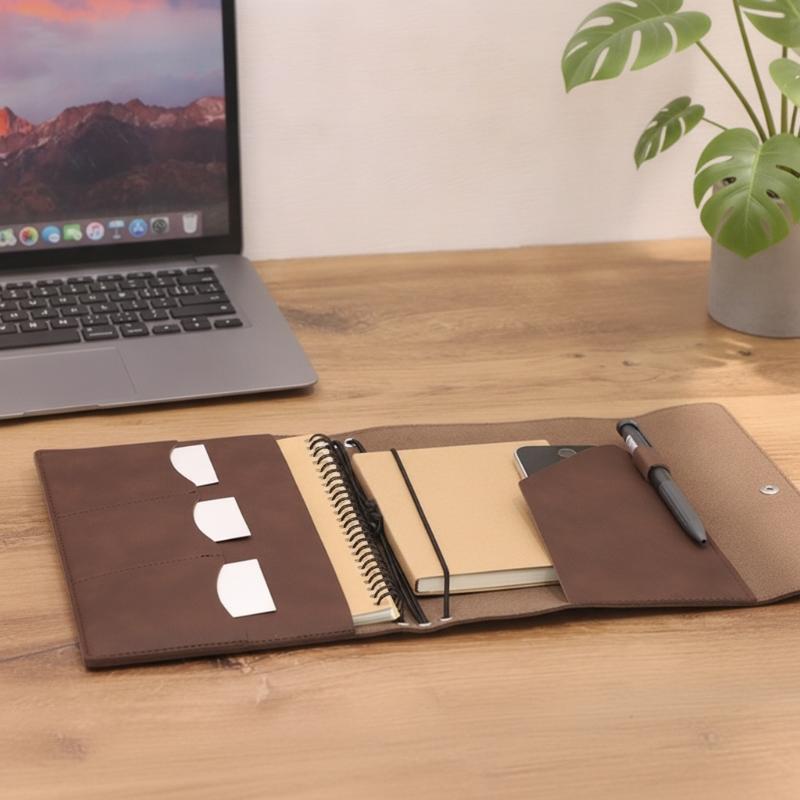 Vintage Leather Journal Notebook - Capa de Diário de Couro Vintage