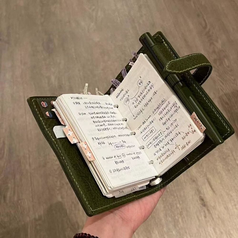Vintage Leather Journal Notebook - Novos Cadernos de Couro Verde M5