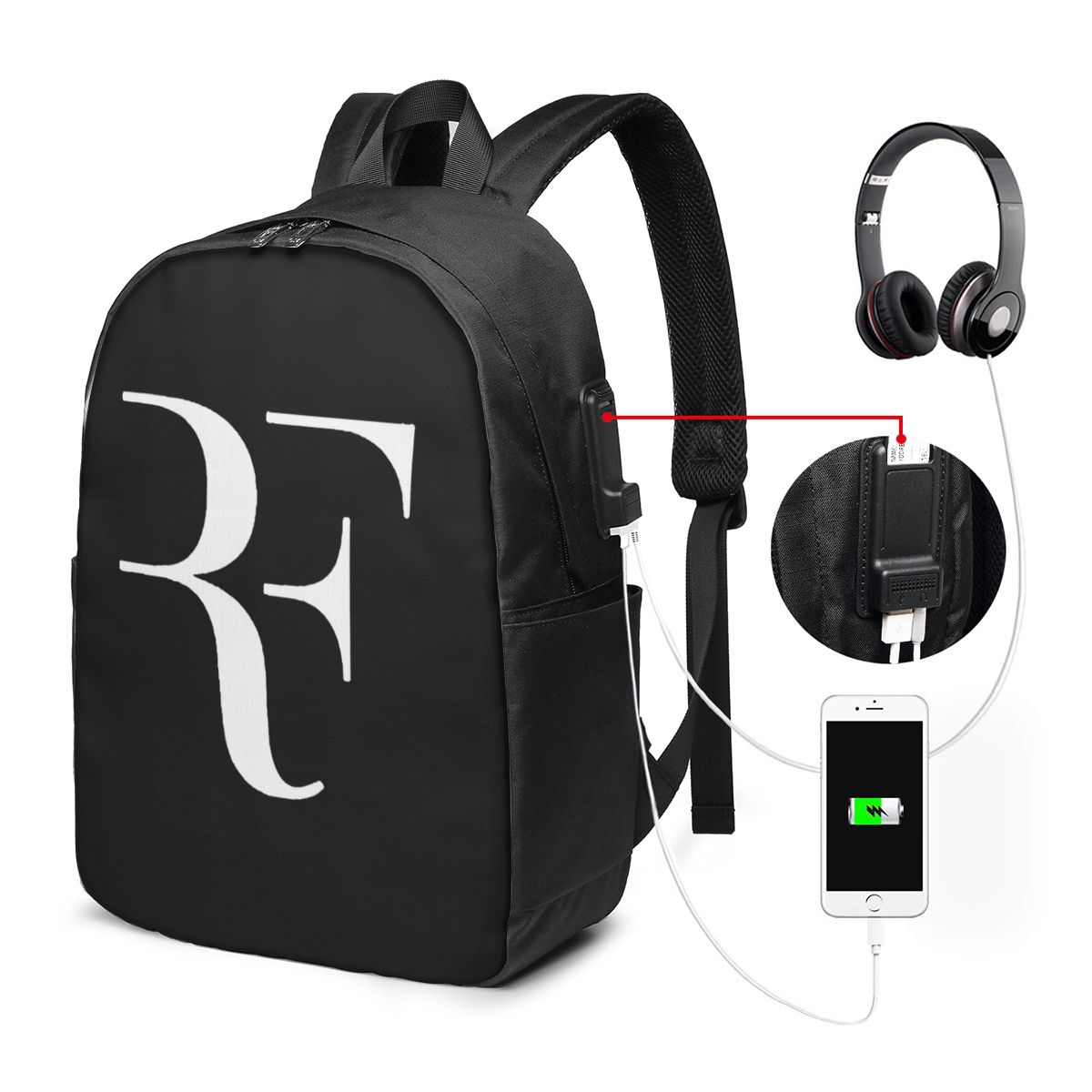 Books - Mochila Roger Federer para viagem, bolsa