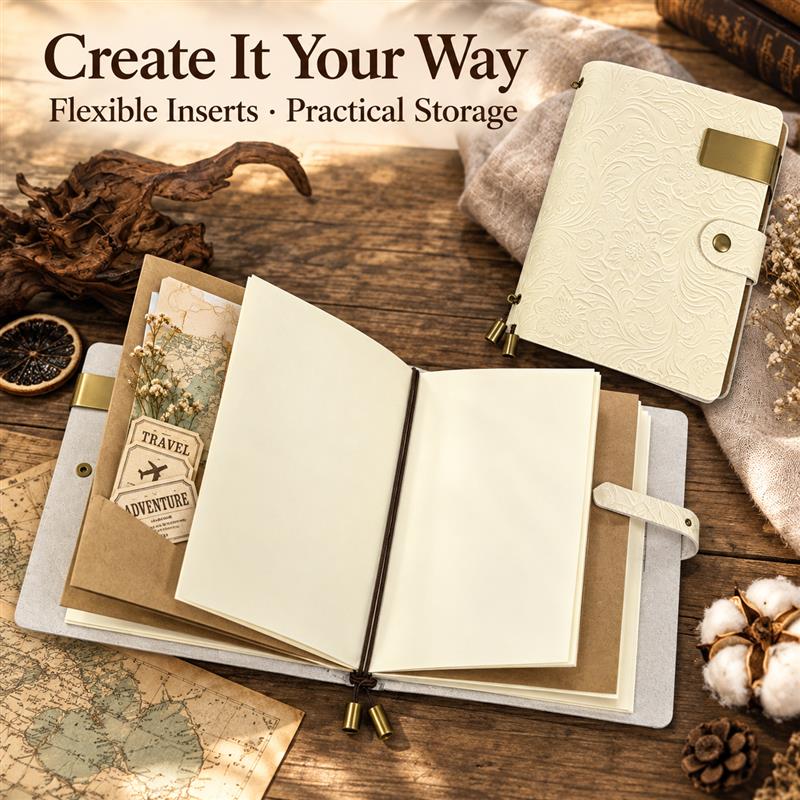 Caderno de viagem A6 em couro  - Vintage Leather Journal Notebook avaliação e preço