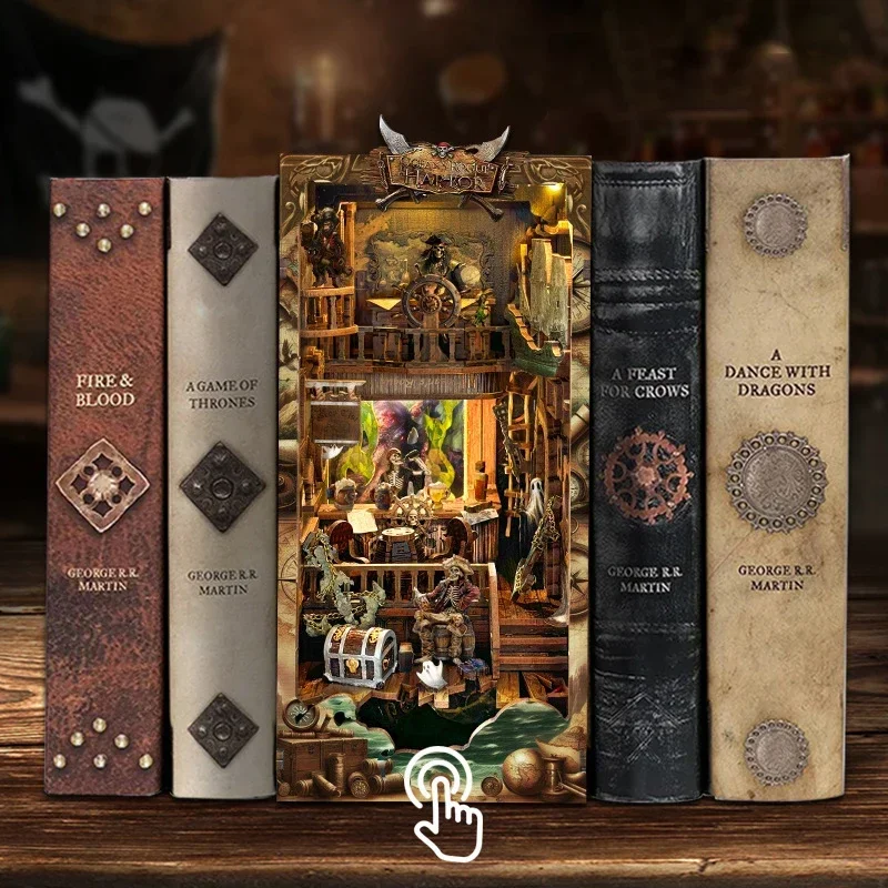 NOVO Kit DIY de Miniatura de M - Diy Wooden Book Nook Kit Shelf Insert avaliação e preço
