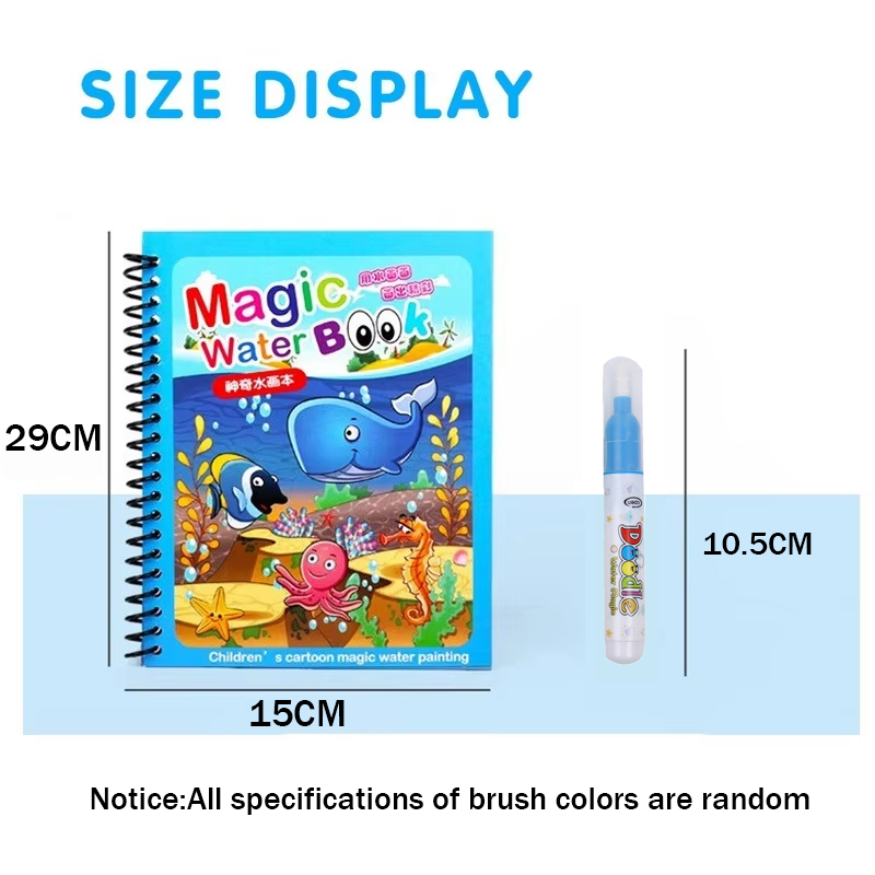 Água de Colorir Reutilizável c - Reusable Water Magic Coloring Book avaliação e preço
