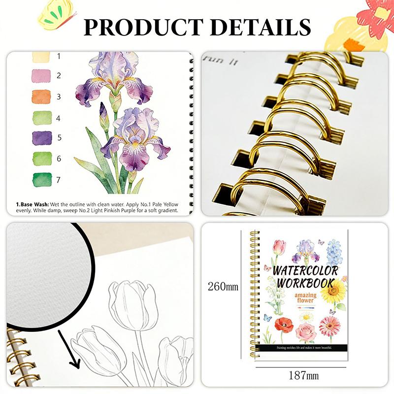 Caderno de aquarela com espira - Stationery Books avaliação e preço