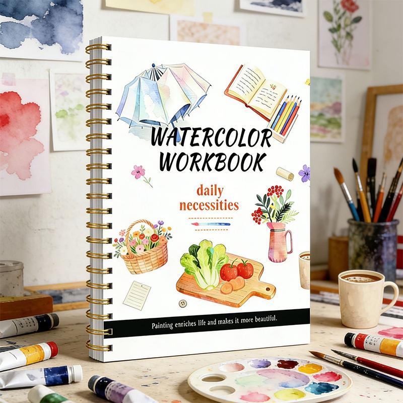 Caderno de aquarela com espira - Stationery Books avaliação e preço